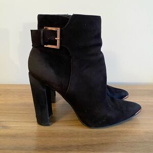 Ted Baker black suede ankle booties